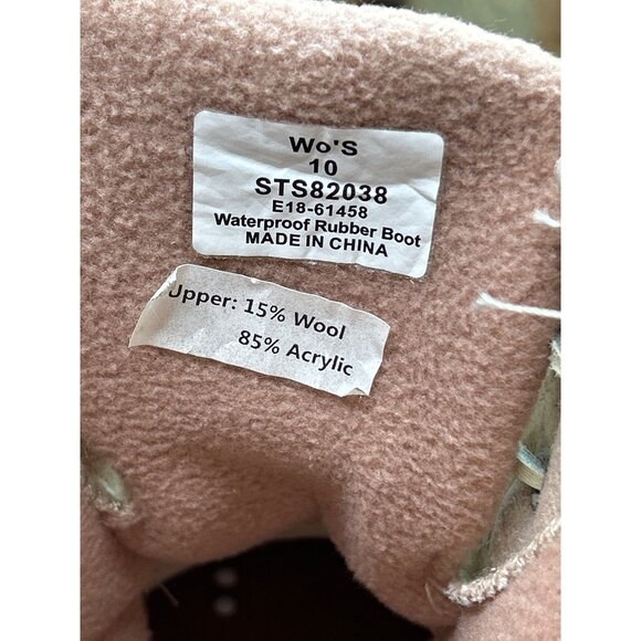 Sperry Womens Saltwater Duck Boots Size 10 Pink Quilted 3M Thinsulate Water-Resi - Picture 8 of 11